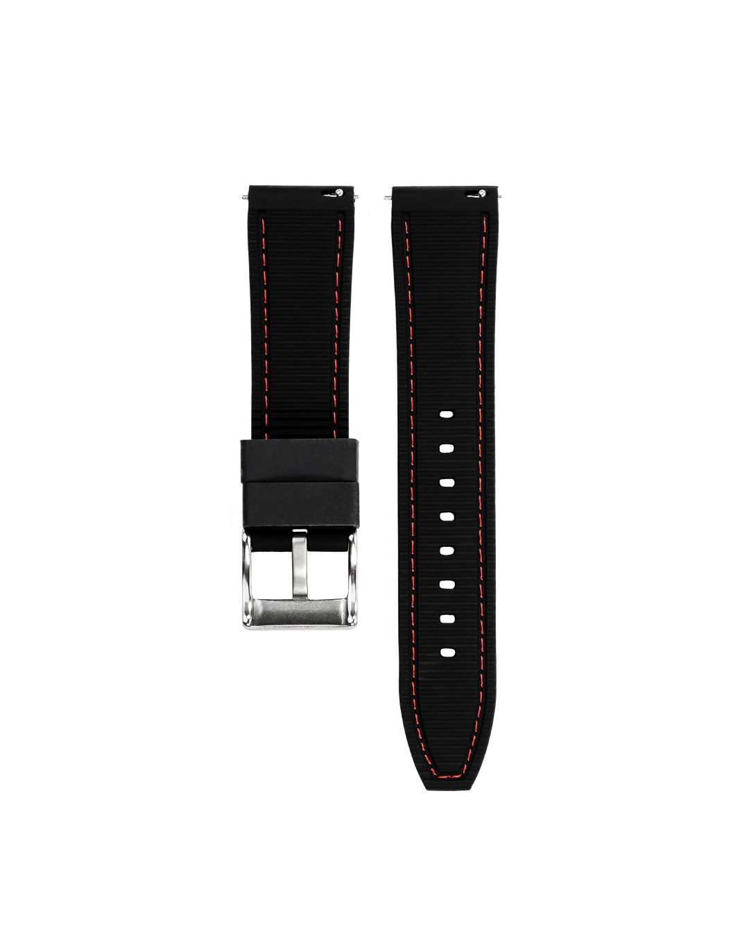 BRACELET SILICONE SPORT NOIR & ROUGE