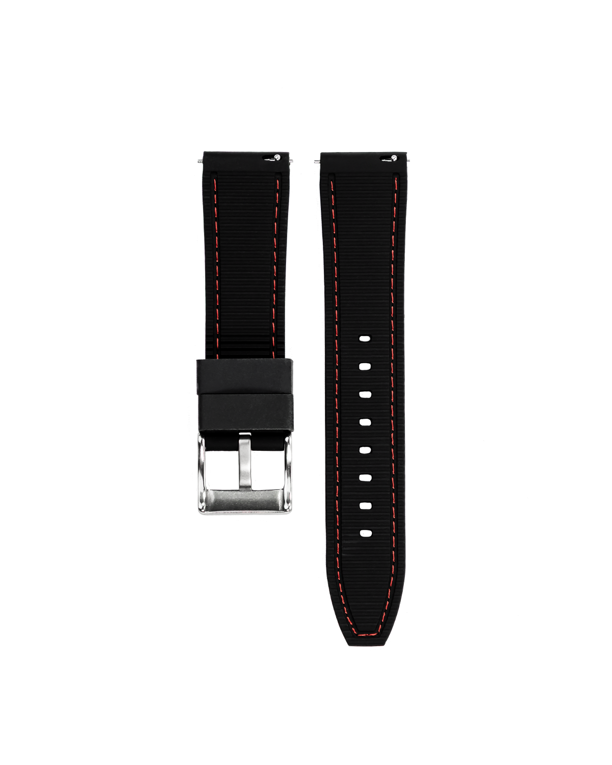 BRACELET SILICONE SPORT NOIR & ROUGE